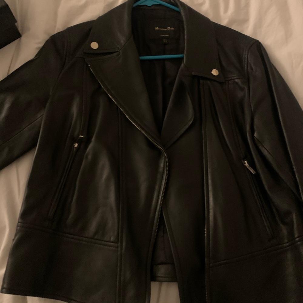 Real biker leather jacket